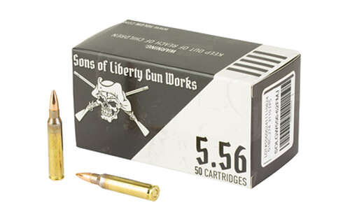 Ammunition Sons of Liberty Gun Works 556 223Rem|5.56NATO SOLGW 556NATO 62GR FMJ 50/1000